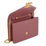 CELINE WALLET ON CHAIN MARGO IN SHINY CALFSKIN VINTAGE ROSE