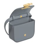 CELINE MINI CLAUDE IN SHINY CALFSKIN BLUE GREY