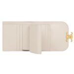 CELINE SMALL FLAP WALLET TRIOMPHE IN SHINY CALFSKIN PALE BEIGE