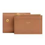 CELINE COMPACT WALLET WITH COIN TRIOMPHE IN SHINY CALFSKIN BRONZE