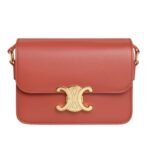 CELINE TEEN TRIOMPHE BAG IN SHINY CALFSKIN SOFT YELLOW