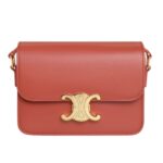 CELINE TEEN TRIOMPHE BAG IN SHINY CALFSKIN BRONZE