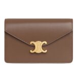 CELINE WALLET ON CHAIN MARGO IN SHINY CALFSKIN BLACK