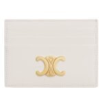 CELINE CARD HOLDER TRIOMPHE IN SHINY CALFSKIN PALE BEIGE