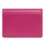 CELINE CARD HOLDER WITH FLAP TRIOMPHE IN SHINY CALFSKIN FUCHSIA