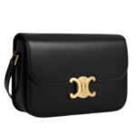 CELINE CLASSIQUE TRIOMPHE BAG IN SHINY CALFSKIN BLACK