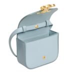 CELINE MINI CLAUDE IN SHINY CALFSKIN ICE BLUE 