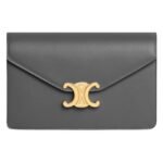 CELINE WALLET ON CHAIN MARGO IN SHINY CALFSKIN VINTAGE ROSE