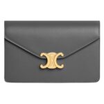 CELINE WALLET ON CHAIN MARGO IN SHINY CALFSKIN BLACK