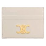 CELINE CARD HOLDER TRIOMPHE IN SHINY CALFSKIN BLACK