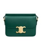 CELINE TEEN TRIOMPHE BAG IN SHINY CALFSKIN PALE BLUE