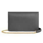 CELINE WALLET ON CHAIN MARGO IN SHINY CALFSKIN ANTHRACITE
