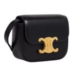 CELINE MINI CLAUDE IN SHINY CALFSKIN BLACK