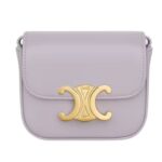 CELINE MINI CLAUDE IN SHINY CALFSKIN LIGHT LILAC