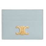 CELINE CARD HOLDER TRIOMPHE IN SHINY CALFSKIN PALE BEIGE