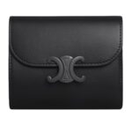 CELINE SMALL FLAP WALLET TRIOMPHE IN SHINY CALFSKIN PEBBLE