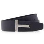 TOM FORD GRAIN LEATHER T ICON BELT BROWN