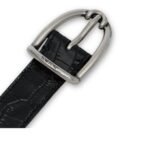 TOM FORD PRINTED ALLIGATOR ANGLED BUCKLE BELT