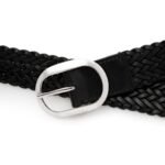 TOM FORD WOVEN LEATHER OVAL BELT
