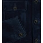 TOM FORD CASHMERE SUEDE MILITARY JACKET NAVY