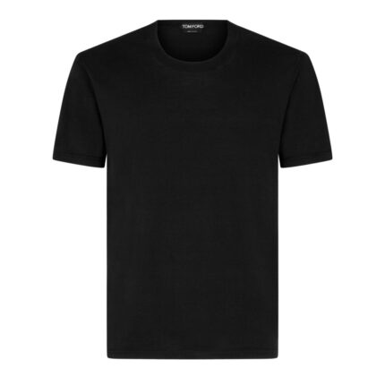 TOM FORD PURE COTTON CREW T-SHIRT BLACK