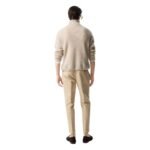 TOM FORD BRUSHED CASHMERE SILK ROLL NECK CREAM