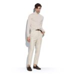 TOM FORD FINE GAUGE CASHMERE SILK ROLL NECK IVORY
