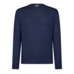 TOM FORD SEAMLESS ALPACA SILK CREW NECK ELECTRIC BLUE
