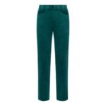 TOM FORD RIDGED VELVET DYLLAN TROUSER PEACOCK