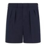 TOM FORD FLUID POPLIN TAILORED SHORTS NAVY