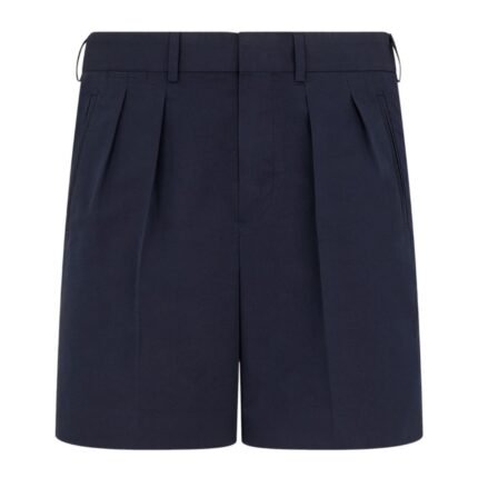 TOM FORD FLUID POPLIN TAILORED SHORTS NAVY