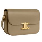 CELINE CLASSIQUE TRIOMPHE BAG IN SHINY CALFSKIN BROWN SEPIA