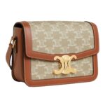 CELINE TEEN TRIOMPHE BAG IN TRIOMPHE CANVAS AND CALFSKIN