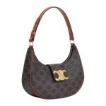 CELINE MEDIUM AVA TRIOMPHE BAG IN TRIOMPHE CANVAS AND CALFSKIN
