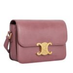CELINE TEEN TRIOMPHE BAG IN LIZARD VINTAGE ROSE