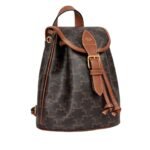 CELINE MINI BACKPACK FOLCO IN TRIOMPHE CANVAS AND CALFSKIN