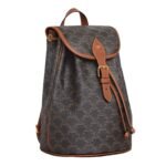 CELINE MEDIUM BACKPACK FOLCO IN TRIOMPHE CANVAS AND CALFSKIN