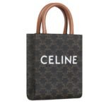 CELINE MINI VERTICAL CABAS IN TRIOMPHE CANVAS WITH CELINE PRINT