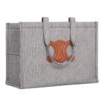 CELINE LARGE CABAS THAIS IN STRIPED TEXTILE