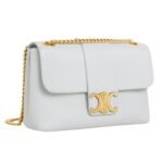 CELINE MEDIUM VICTOIRE BAG IN SUPPLE GRAINED CALFSKIN MOON