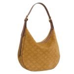 CELINE MEDIUM HELOÏSE BAG CUIR TRIOMPHE IN SUEDE CALFSKIN WITH TRIOMPHE ALL OVER