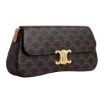 CELINE MEDIUM LOLA BAG IN TRIOMPHE CANVAS AND CALFSKIN