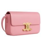 CELINE SHOULDER BAG CLAUDE IN SHINY CALFSKIN ROSE