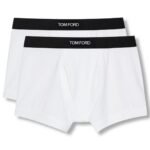 TOM FORD COTTON MODAL BOXER BRIEFS TWO PACK BLACK
