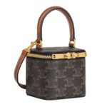 CELINE MINI VANITY CASE IN TRIOMPHE CANVAS AND CALFSKIN