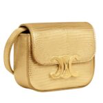 CELINE MINI CLAUDE IN LAMINATED LIZARD