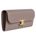 CELINE LARGE WALLET TRIOMPHE IN SHINY CALFSKIN PEBBLE