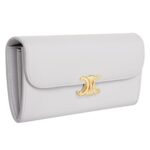 CELINE LARGE WALLET TRIOMPHE IN LIZARD CLOUDY GREY