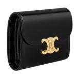 CELINE SMALL FLAP WALLET TRIOMPHE IN PATENT CALFSKIN