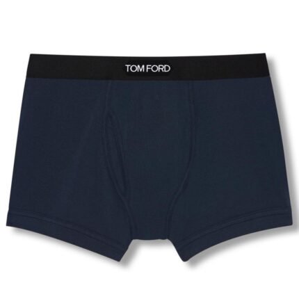 TOM FORD COTTON BOXER BRIEFS NAVY
